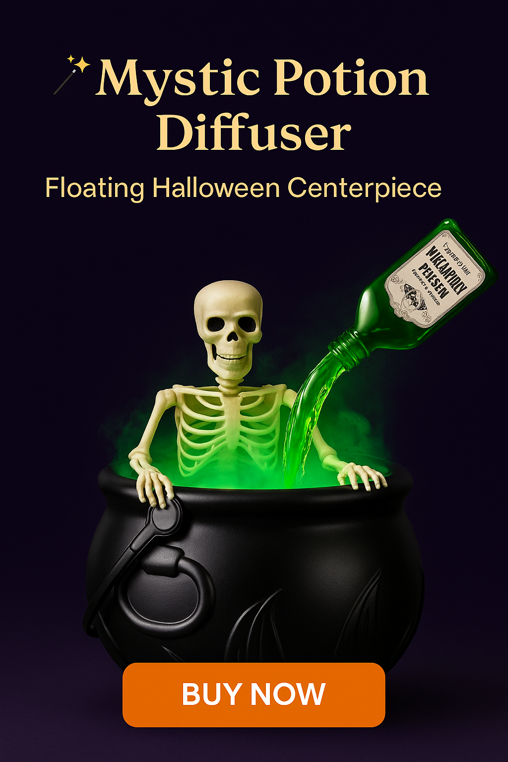 🪄 Mystic Potion Diffuser – Floating Halloween Centerpiece